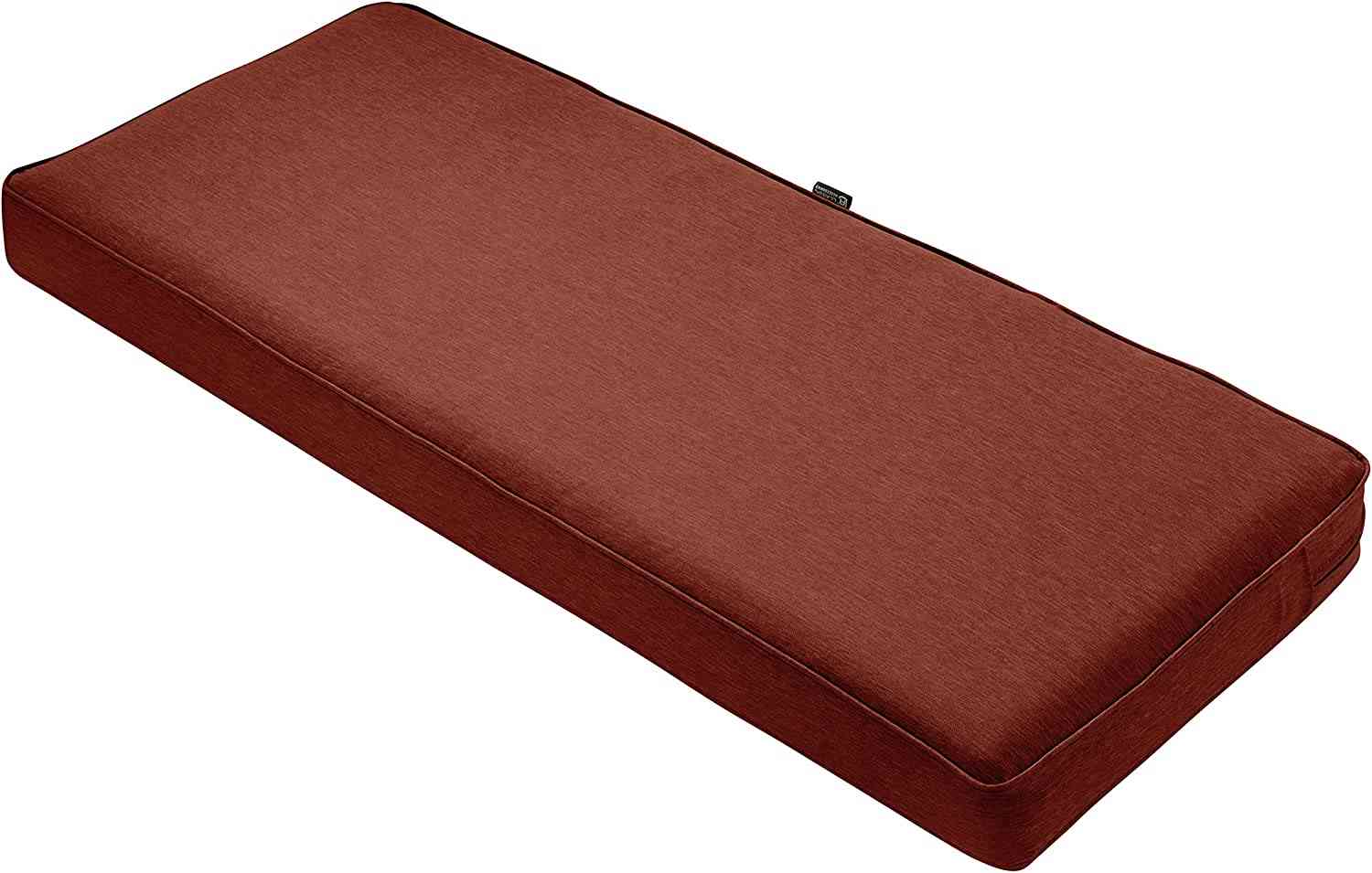 fade and water-resistant red patio loveseat cushion